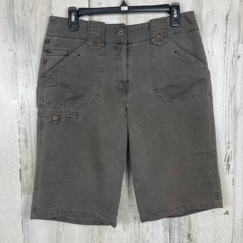 Sandro bermuda length shorts gray size 10 modest classic capsule wardrobeβ